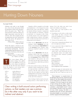Hunting Down Nouners - State Bar of Michigan
