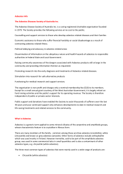 Asbestos Info The Asbestos Diseases Society of Australia Inc. The