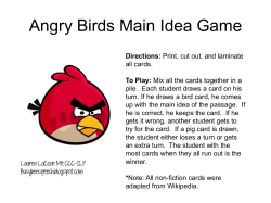 Angry Birds Main Idea Game