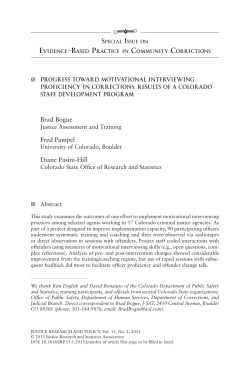 Progress Toward Motivational Interviewing Proficiency in Corrections