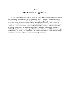 All Uniformitarian Hypotheses Fail