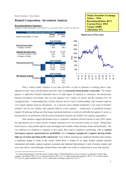 Roland Corporation - Columbia Business School
