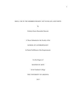 SHELL USE IN THE MIMBRES REGION: NOT SO BLACK AND