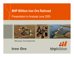 Iron Ore BHP Billiton Iron Ore Railroad