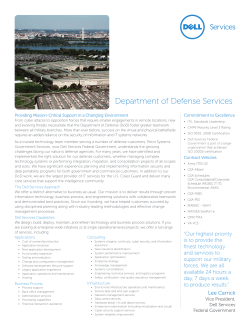 Department of Defense Services