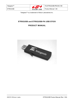 ETRX2USB and ETRX2USB-PA USB STICK PRODUCT MANUAL