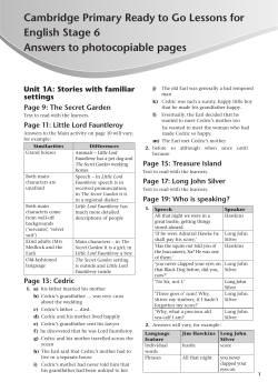 Ready to Go Lessons Stage 6 Answers