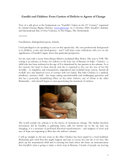 2009 Gandhi and children From carriers of deficits to agents of