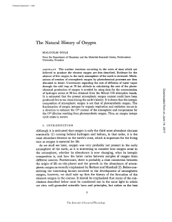 The Natural History of Oxygen - The Journal of General Physiology