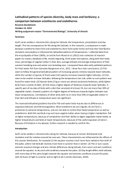 Latitudinal patterns of species diversity, body mass and herbivory: a