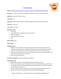 Food Group Relay - Linus Pauling Institute