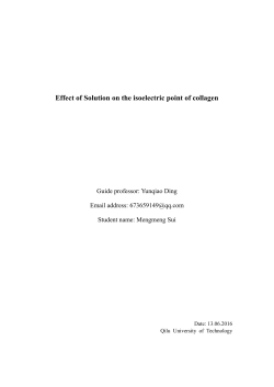 Effect of Solution on the isoelectric point of collagen