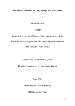 The effects of media on body image and self esteem