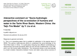Interactive comment on “Socio-hydrologic perspectives of
