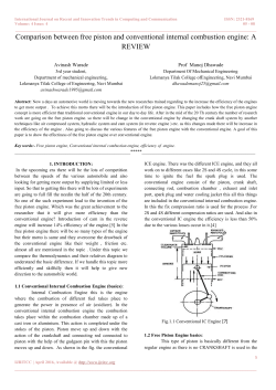 Comparison between free piston and conventional internal