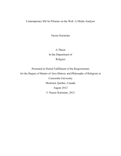 Contemporary Shi`ite Polemic on the Web: A Media