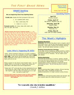 This Week`s Highlights - Forsyth County Schools