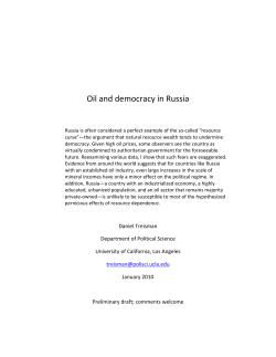 Oil and democracy in Russia - UCLA Division of Social Sciences