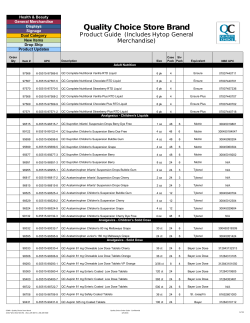 Quality Choice Store Brand