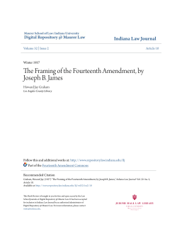 The Framing of the Fourteenth Amendment, by Joseph B. James