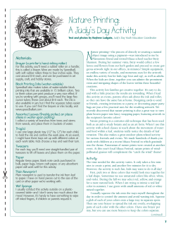 Nature Printing - Cornell Botanic Gardens