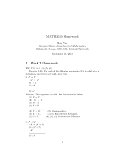 MATH3030 Homework - Department of Mathematics