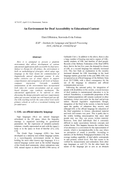 An Environment for Deaf Accessibility to Educational Content