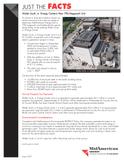 Just The Facts_Walter Scott Jr Energy Center Unit 4.qxp