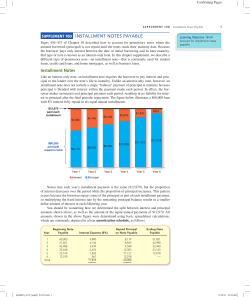 SUPPLEMENT 10D INSTALLMENT NOTES PAYABLE