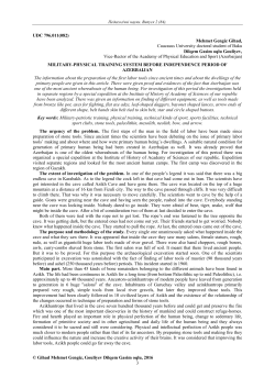 Military-Physical Training System before Independence Period of