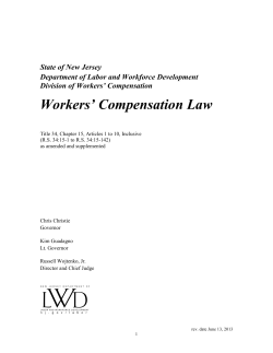 New Jersey Workers` Compensation Law