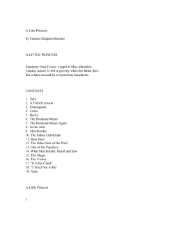 A Litte Princess by Frances Hodgson Burnett A LITTLE PRINCESS