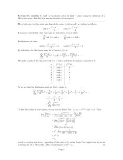 Section 8.7, exercise 9. Find the Maclaurin series for f(x