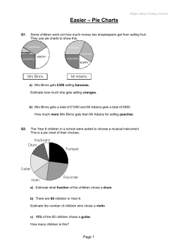 Easier – Pie Charts - Wigton Moor Primary School