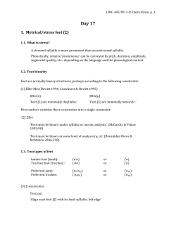 The prosodic hierarchy in English