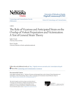 The Role of Vicarious and Anticipated Strain on the Overlap of