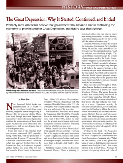 The Great Depression: Why It Started, Continued, and Ended