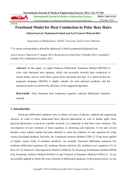 Fractional Model for Heat Conduction in Polar Bear Hairs