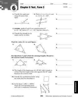 Chapter 6 Test, Form 3
