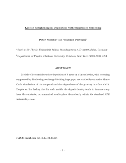 Kinetic Roughening in Deposition with Suppressed