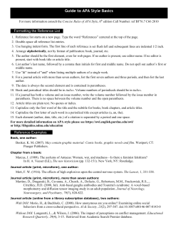 APA Citation Style