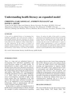 Full Text  - Health Promotion International