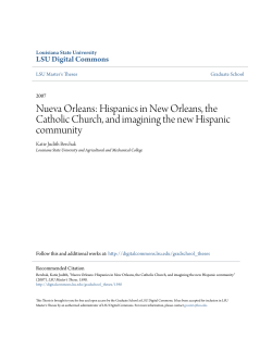 Nueva Orleans: Hispanics in New Orleans, the Catholic Church, and