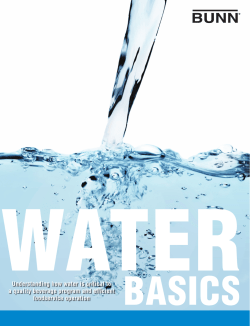 Understanding how water is critical to a quality beverage program