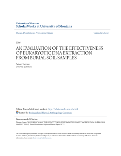 an evaluation of the effectiveness of eukaryotic dna extraction from