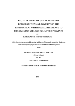 legal evaluation of the effect of deforestation and poverty on the