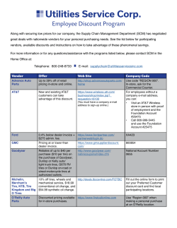 Employee Discount Program