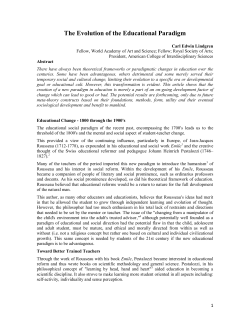 The Evolution of the Educational Paradigm
