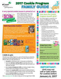 Cookie Program Family Guide 2017