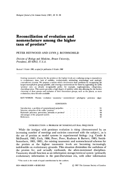 Reconciliation of evolution and nomenclature among the higher taxa